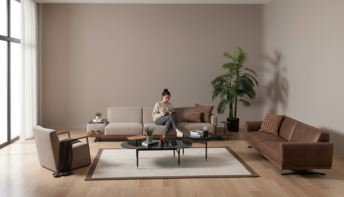 Luxe bankstel Banken 4+3+1 Zit fauteuil 2x salontafel 4-delig