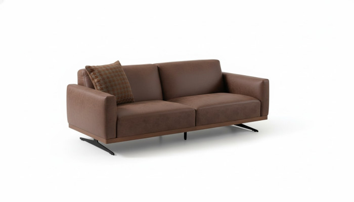 Moderne leren bank Bankstel 3-zits design bank woonlandschap bruin