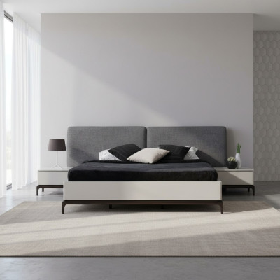 Modern luxe slaapkamer set bed + 2x nachtkastje hotelmeubilair bedden loft