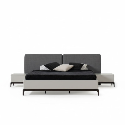 Modern luxe slaapkamer set bed + 2x nachtkastje hotelmeubilair bedden loft