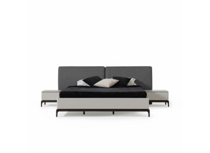 Modern luxe slaapkamer set bed + 2x nachtkastje hotelmeubilair bedden loft