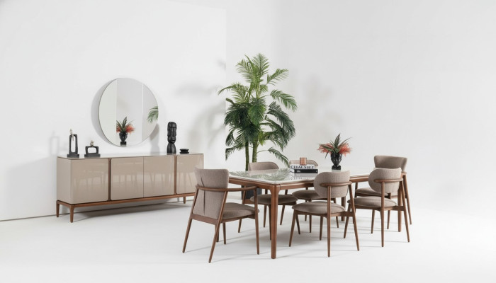 Italiaanse eetkamerset eetgroep meubelset stoelgroep dressoir