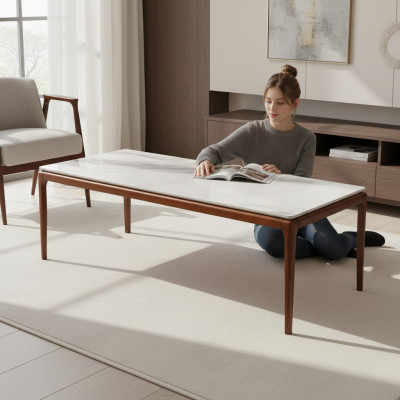 Moderne tafel salontafel bijzettafel koffietafel ontwerper bruin