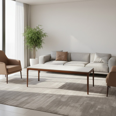 Moderne tafel salontafel bijzettafel koffietafel ontwerper bruin