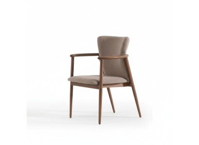Eetkamerstoel ontwerp gestoffeerd textiel modern design fauteuil fauteuil