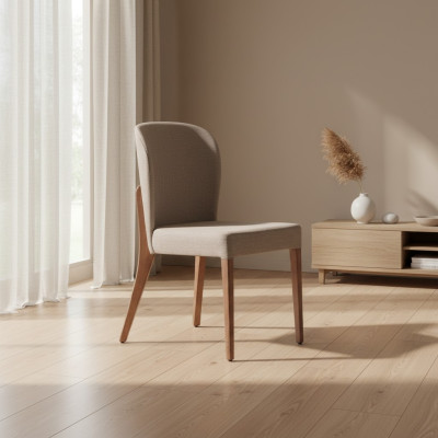 Eetkamerset Stoel Textiel Keuken Ontwerper Stof Beklede Stoelen