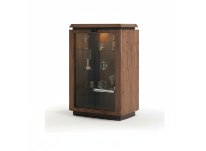 Luxe houten vitrine buffetkast ontwerp kasten bruin meubels kast nieuw