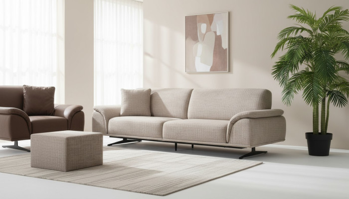 Woonkamerbank 3-zits design luxe gestoffeerde bank moderne banken 250 cm.