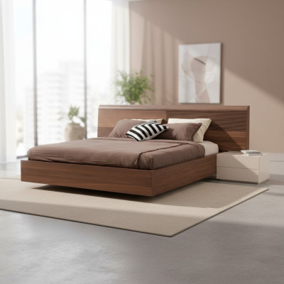 Luxe slaapkamerbed dubbele bedden ontwerp meubels 180x200 cm bruin Hotel.