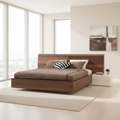 Moderne slaapkamer nachtkastje consoles bijzettafels beige hout