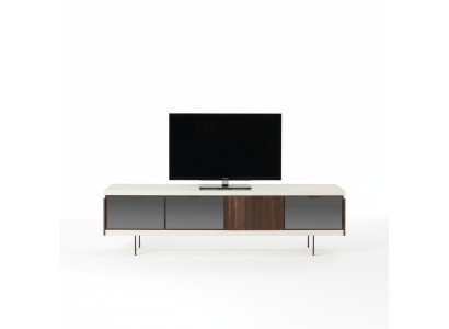 Lowboard tv-standaard Regal Tv-kast Design Luxe Hout Wit Meubel 225 cm