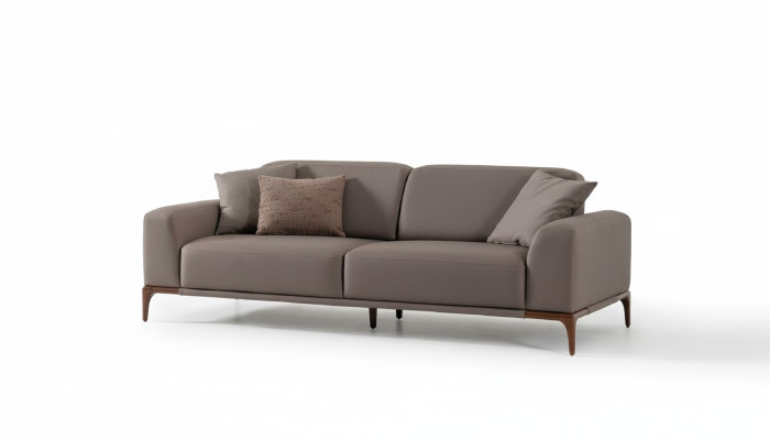 Woonkamer bank bank driezitter ontwerp luxe bank meubels bruin