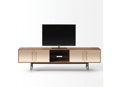 Lowboard tv-meubel Wandkast bruin tv Design Luxe Houten Meubels 260cm