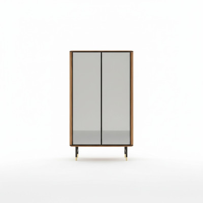 Vitrine glazen bar kast huis kasten wandplank hout woonkamer