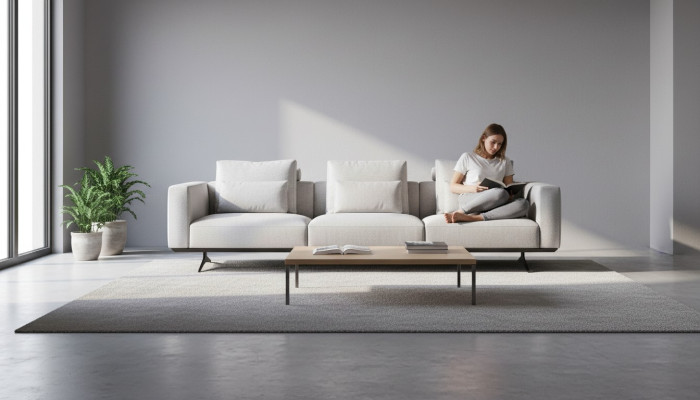 Woonkamer design bankstel 4-zits bank wit gestoffeerde bank nieuw