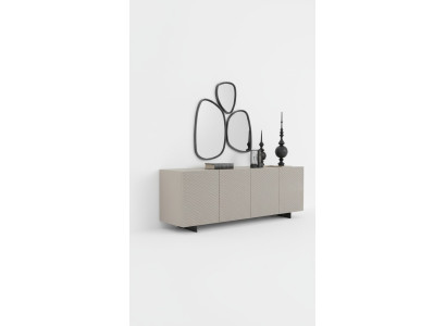 Woonkamer spiegel dressoir kast Elegant design Luxe 2-delig nieuw Beige  Woonkamer spiegel dressoir kast Elegant ontwerp Luxe 2-delig nieuw Beige
