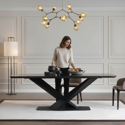 Luxe eettafel ontwerp tafel eetkamertafels metaal ontwerp meubels Nieuw