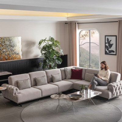 Hoekbank design meubels hoekbank stoffen bank textiel hoekbank meubels 355x280cm