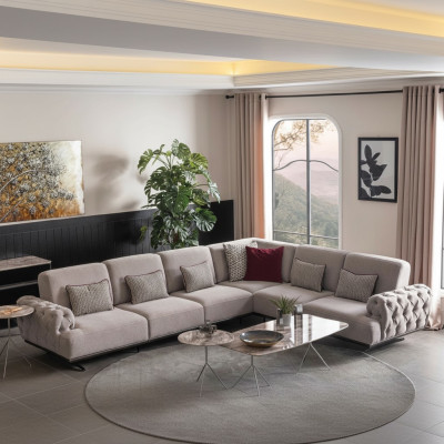 Hoekbank design meubels hoekbank stoffen bank textiel hoekbank meubels 355x280cm