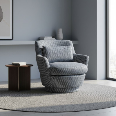 Luxe fauteuil design meubels van hout met textiel, eenzitter bank lounge club.