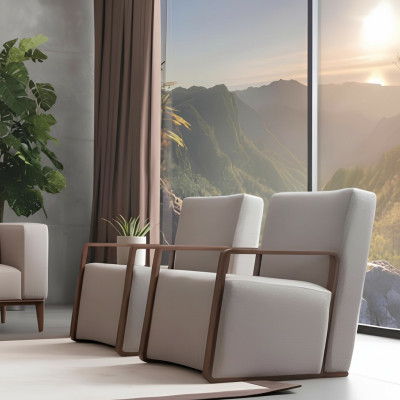 Woonkamer fauteuil 1-zits bank Bekleding Modern Luxe Textiel Ontwerp Woonkamer fauteuil 1-zits bank Bekleding Modern Luxe Textiel Ontwerp