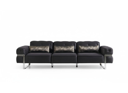 Bank 3-zits driepersoons textiel luxe meubelontwerp bank zwart