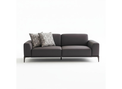 Bank 3-zits Bruin Banken Stijl Luxe Woonkamer Modern Design Bekleding