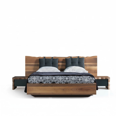 Slaapkamer set Bed 2x Nachtkastje Set Meubelen Nieuw 3-delig Nieuw bruin