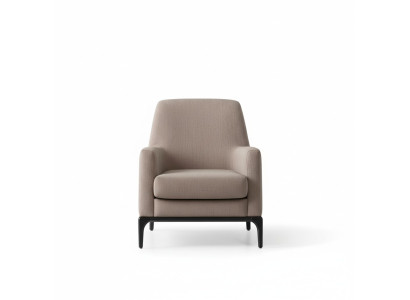 Woonkamerstoel Ontwerp Bank Luxe Bekleding Modern Bruin Hout Textiel
