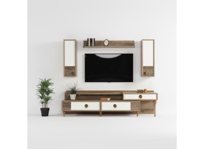 Woonkamer wandmeubel RTV lage kast Hout Bruin Meubels Televisie Nieuw Modern = Woonkamer wandmeubel RTV lage kast Hout Bruin Meubels Televisie Nieuw Modern