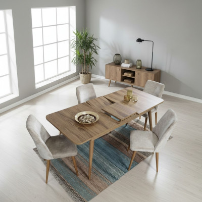 Eetkamer set Eetkamerset Tafelset Eettafel set 4x stoelen Compleet 5-delig.