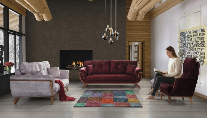 Woonkamer bankstel 3 3 1 1 zits bank gestoffeerde set textiel design  Woonkamer bankstel 3 3 1 1 zits bank gestoffeerde set textiel design
