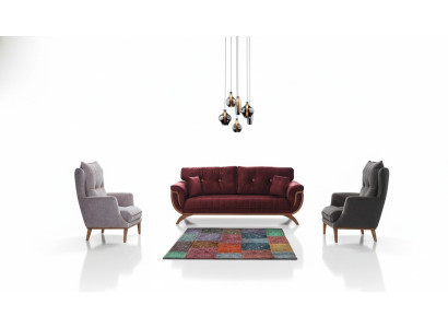 Woonkamer bankstel 3 3 1 1 zits bank gestoffeerde set textiel design  Woonkamer bankstel 3 3 1 1 zits bank gestoffeerde set textiel design