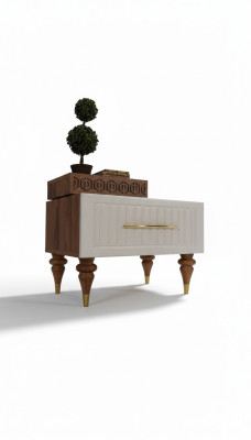 Slaapkamer nachtkastjes Materiaal Hout Stijl Meubels Bruin Nieuw Luxe
