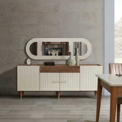 xxl dressoir dressoir commode 201 cm met spiegel 2-delig. Kast dressoirs