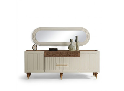 xxl dressoir dressoir commode 201 cm met spiegel 2-delig. Kast dressoirs
