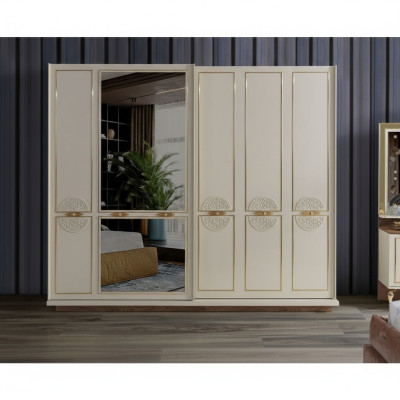 Slaapkamer kledingkast Luxe hout Modern design Meubels Wit Nieuw