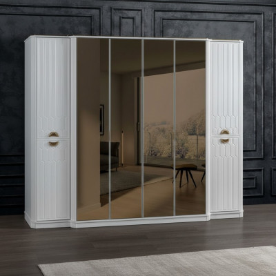Slaapkamer meubels Houten kast Garderobe Stijl Modern Wit Nieuw