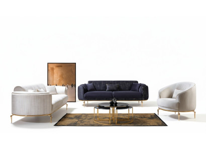 Sofa set met 3+3+1 zits bankstel luxe banken stof nieuw