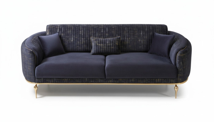 Woonkamer Bank 3-zits Blauw Meubels Luxe Bankstellen xxl Meubels Bank Banken  Woonkamer Bank 3-zits Blauw Meubels Luxe Bankstellen xxl Meubels Bank Banken