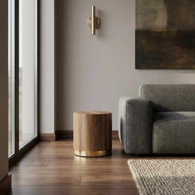 Bijzettafel Tafel Salontafel Houten Tafels Bijzettafeltje Rond Meubels Nieuw