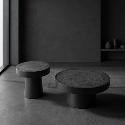 Salontafel Ronde Set 2 delig Bijzettafel Slaapkamer Tafels Design