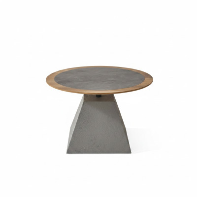 Salontafel Hout Rond Bijzettafel Ontwerp Zilver Tafel Meubels Woonkamer