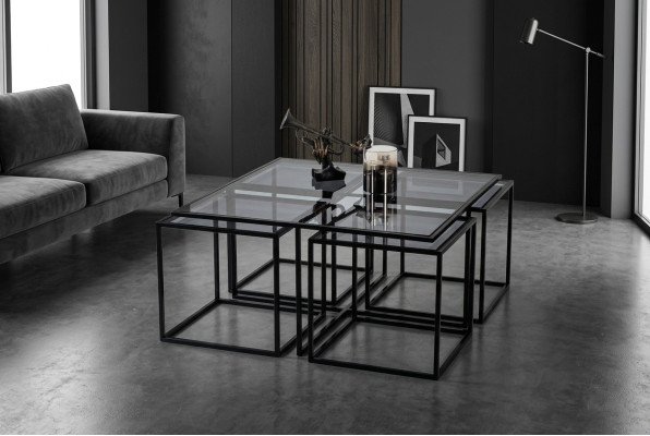 Koffietafel salontafel designertafel metalen woonkamertafel tafel