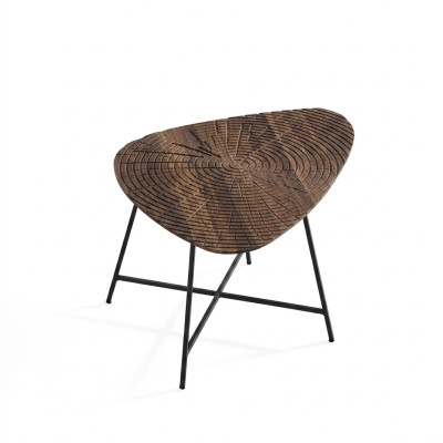 Luxe salontafel voor in de woonkamer met een gebeeldhouwd tafelblad