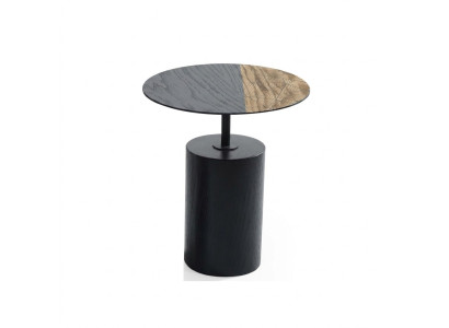 Bijzettafel Ronde Tafel Salontafel Ontwerp Hout Zwart Woonkamer Tafel