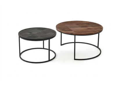 Moderne tafels Ontwerper Luxe Bijzettafel Nieuwe Salontafels Tafel 2 delen Bruin