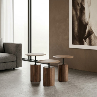 Luxe Design salontafels bijzettafels voor de woonkamer hout 3 delig