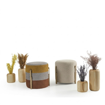 Groep Kruk Polyester Woonkamer Stoel Stof Luxe Zitter 2-dlg. Nieuw