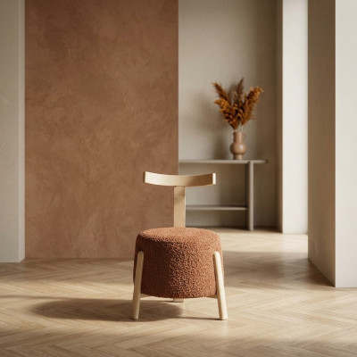 Luxe eetkamerstoel met bekleding, ronde fauteuil lounge zitplaats 1x fauteuil nieuw
